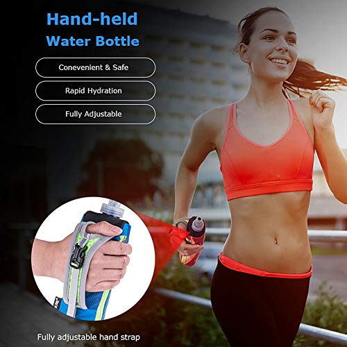 AONIJIE Running Water Bottle Handheld Hydration Pack with 500ml Soft Flask - color: Blue