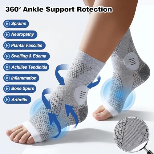 3 Pairs Neuropathy Socks for Women and Men, Toeless Compression Socks - color: Black(3pcs), size: X-Large