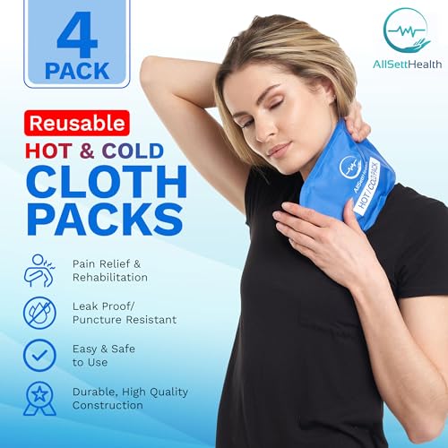 4 Pack Reusable Ice Packs for Injuries, Soft Gel Ice Packs for Sprains - style: 10.5 x 5 Inch (4 Pack)