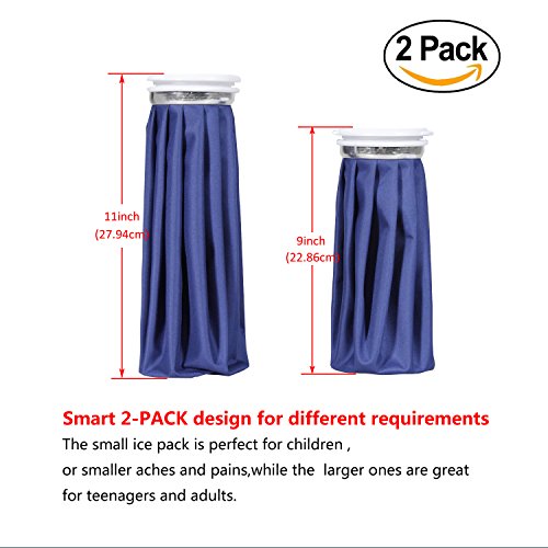 Ice Bag Packs - Reusable Hot & Cold Pack (2 Packs(9/11 Inch)) - size: 2 Count (Pack of 1)
