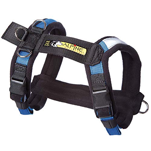 Adjustable Dog Harness, No-Pull D-Ring - Alpine Outfitters Urban Trail – Padded, Reflective, Multi-Use for Hiking, Running, and Everyday Wear - Large Blue - color: Blue, size: Large