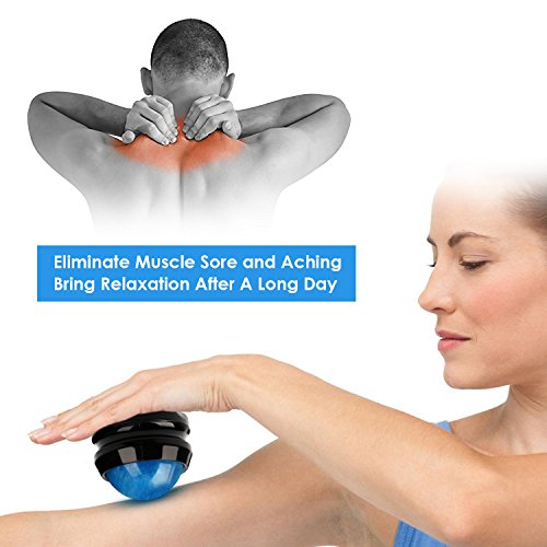 Manual Massage Roller Ball - Massager and Therapy Tool for Sore Muscles, Shoulders, Arms, Neck, Back, Feet, Body, Deep Tissue, Stiffness, Joint Pain, Stress Relief - color: Green