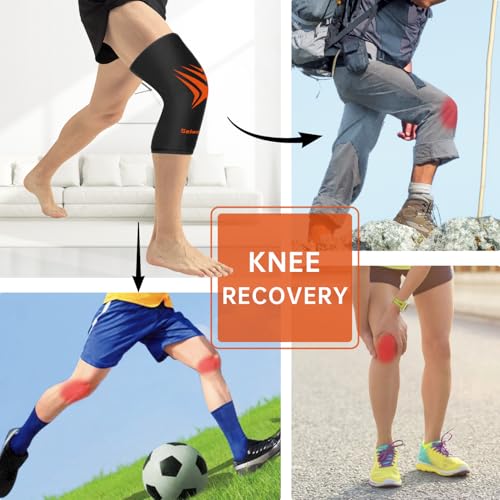 Extended Leg Knee Ice Pack Wrap Ice Sleeve for Knees Injuries Reusable Soft - color: Black-1 Pack