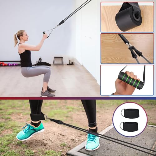 WIKDAY Resistance Bands with Handles for Exercise,beginners - color: 150LBS COLOR