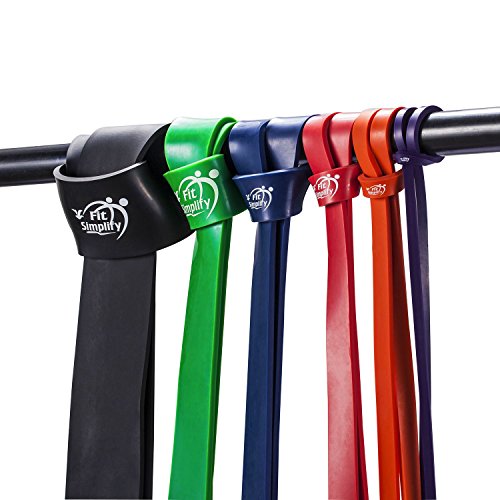 Fit Simplify Pull Up Assist Resistance Bands for Fitness, Physical Therapy, Stretching, Mobility and Exercise - color: Green