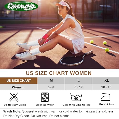 cuangya Women Crew Socks Athletic Cushioned Running Hiking 3-5 Pairs - color: 5 Pairs Spliced Tan, size: 8-10