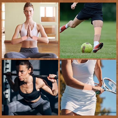 9 Pack Skin Color Pre Wrap Tape, 2.76 Inch x 11 Yards Prewrap Athletic Tape - color: Skin Color
