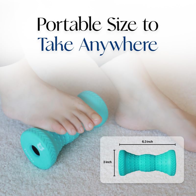 Tumaz Foot Roller for Deep Tissue Massage & Reflexology - color: Foot Roller - Original (Turquoise)