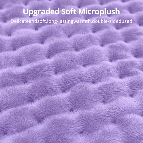 Heating Pad for Back Pain Relief, FSA Eligible HSA, 17" x 33" XXX-Large Heating Pads for Period Cramps, Electric Heating Pad XL with 6 Heating Settings, Moist Dry Heat, Auto-Off, Washable - color: Light Purple