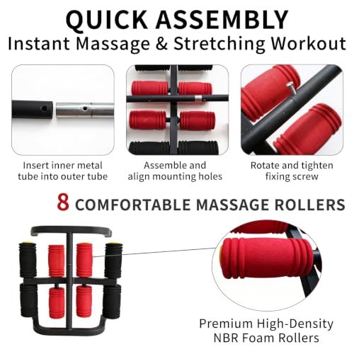 Mini Foldable Inversion Table, Back Stretcher with Massage Roller