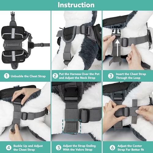 PetAmi Dog Backpack for Medium Large Dogs, Hiking Saddle Bag, Black - color: Black, size: Large