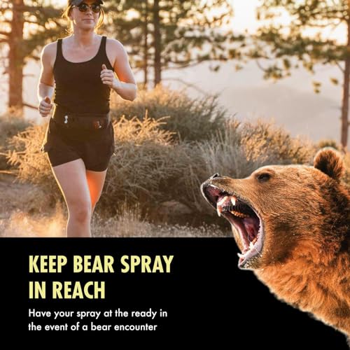 Counter Assault Waist Holster - Bear Spray Holster for Trail Runner - Water Bottle Holder - Outdoor Gear - Hiking & Running Essentials - size: Small/Medium (Pack of 1)