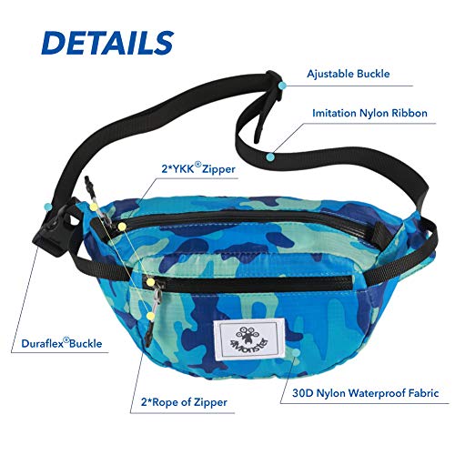 4Monster Hiking Waist Packs Portable,Water Resistant Fanny Bag with Adjustable Strap,Lightweight Crossbody Chest Bag Slim Bag - color: Navy Blue