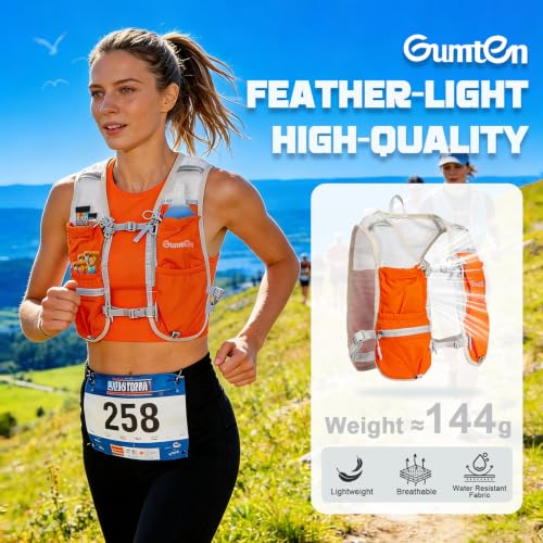 Running Vest for Women Lightweight Hydration Vest for Hiking Marathon Cycling Running Jogging - size: Orange, style: Only Running Vest