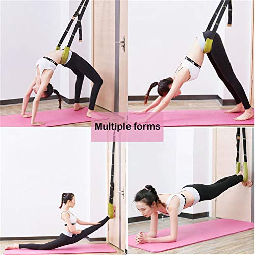 Back bend Assist Trainer - Improve Back and Waist Flexibility, Door Flexibility Stretching Strap, Home equipment for Ballet, Dance, Yoga, Gymnastics, Cheerleading, Splits - color: light pink