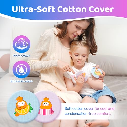 samply Small Gel Ice Packs, 4 Mini Reusable Cold Packs with 2 Cute Covers - color: Blue