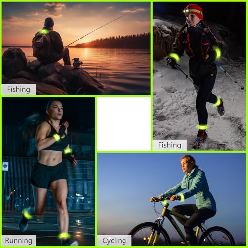 Halloscume Pcs Reflective Arm Snap Band 15.75 in Slap Bracelet - color: Green