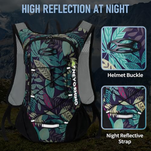 Lightweight Hydration Backpack, Running Backpack with 2L Water Bladder - color: Blue Print2