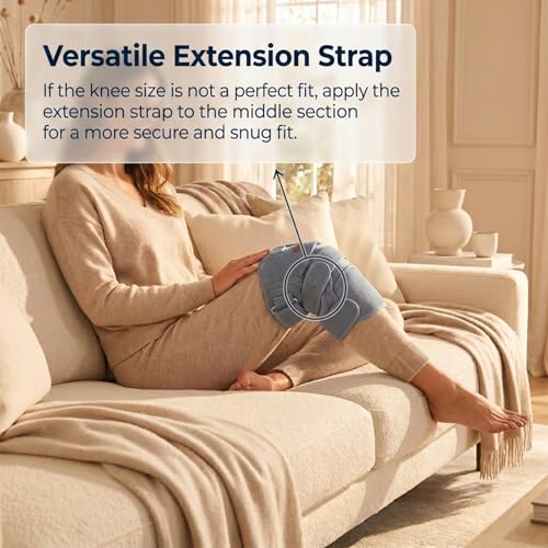Red Light Therapy Wrap with Heat and Vibration, 660nm Red Plus 850nm and 940nm Near Infrared, Cordless 5000mAh Controller, 30‑Min Auto‑Off, for Knee Elbow Shoulder (Space Gray-1-PACK) - size: Space Gray-1-PACK