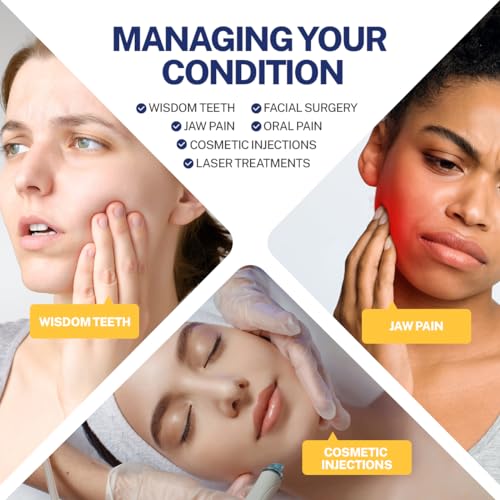 Comfpack Wisdom Teeth Ice Pack Head Wrap After Surgery, 4 Reusable Hot & Cold Therapy Gel Ice Packs for Face Swelling, TMJ, Chin, Oral Pain, Facial Surgery, Jaw Pain, Black - color: Black