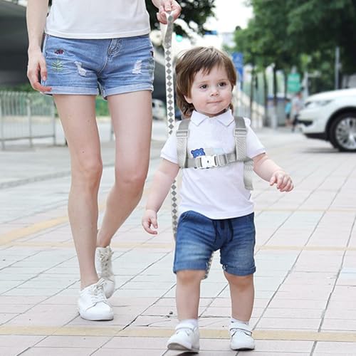 Accmor Toddler Leash, Cute Dinosaur Baby Harness Leash Anti Lost Wrist Link - color: Navy Blue/Dinosaurs & Basketball