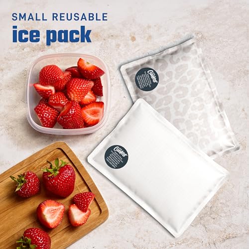 Fit & Fresh Cool Coolers Soft Ice Packs for Lunch Bags & Coolers, 2pk - color: Ivory Feline Fine (2 Pack)