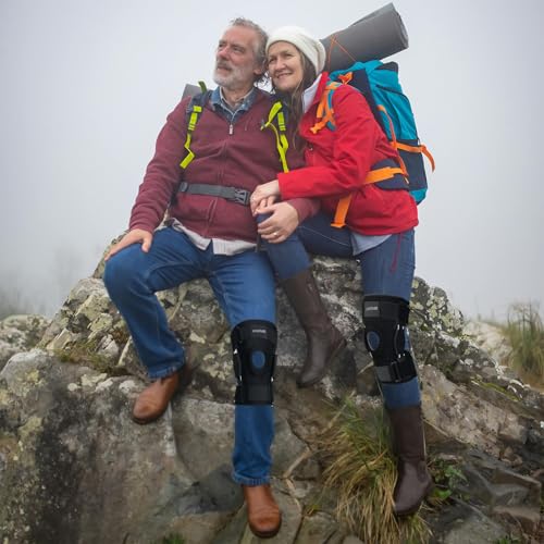 Hinged Knee Brace for Men and Women With Side Stabilizers - size: Large (16.1"-20.5")