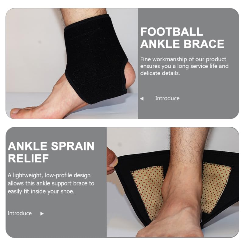 FOMIYES 2Pcs Adjustable Ankle Wrap Protector Self Heating Magnetic Ankle Brace for Sprained Ankle Relief Tendon Support for Basketball Soccer Hiking