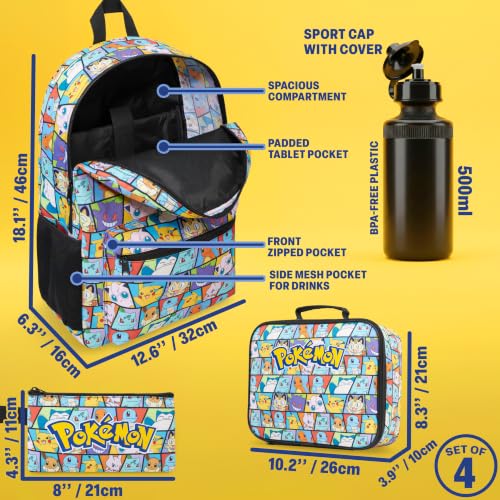 Get Trend Pokemon Boys Backpack 4 Piece Set - color: Multi Pokemon