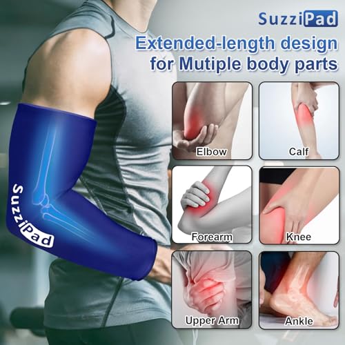 SuzziPad Extended-Length Elbow Ice Pack for Pitchers, Tennis & Tendonitis - style: Large