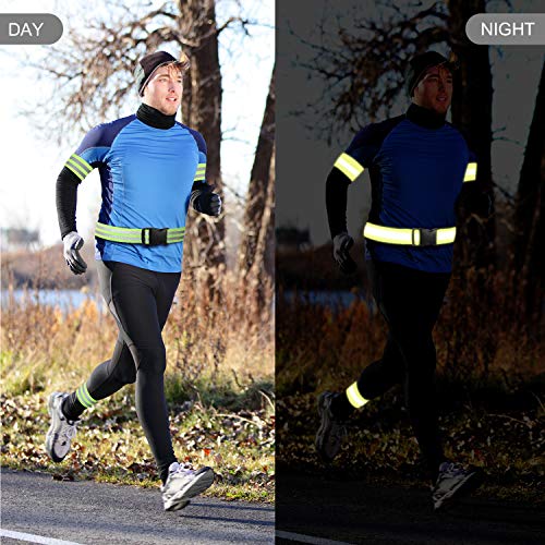Hotop 6 Pcs Reflective Band Strap Safety Glow PT Belt High Visibility
