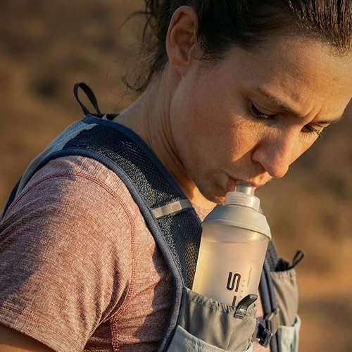 WRELS Running Water Bottle,250ml/350ml/500ml TPU Soft Flask,Collapsible Water Bottles for Hydration Vests and Running Belts Backpack, Soft Water Bottles For Hiking Cycling Climbing - color: Pink-250ml*2