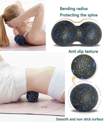Peanut Massage Ball, Double Lacrosse Foam Roller for Physical Therapy, Firm