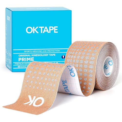 OK TAPE Synthetic Kinesiology Tape Prime 1 Roll, 2in×16.4ft-Beige - color: Beige, size: 1 Rolls