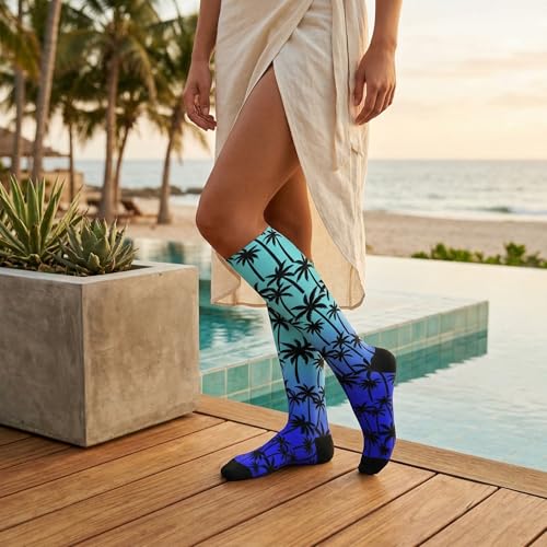 Compression Socks Knee High Support Stockings Women Men - color: Palm