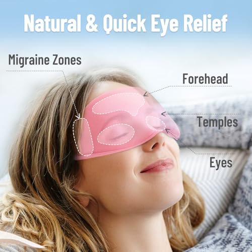 Cooling Eye Mask for Puffy Eyes, Ice Eye Pack After Surgery Relief - Reuable Cold Compress for Dry Eye - Comfortable Perfect Fit Gel Sleep Mask, Pink of 3D - color: Pink of 3d