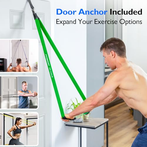 FitBeast Resistance Bands Set, Pull Up Assist Bands for Strength Training, Pilates, Yoga, Powerlifting, Stretching, Mobility Exercises, Muscle Toning, Full Body Workout - color: Vibrant（5-125 lbs)