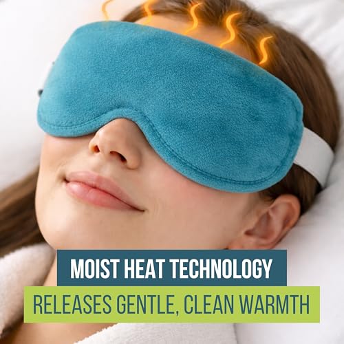 NOVEHA Ultra Warm Compress Eye Mask | Moist Hot Technology for Sensitive Dry Eyes- Microwave Activated - Relieves Stye or Pink Eye- Heat Water Procedure for Irritated Eyes and Eyelid Bumps - color: Regular