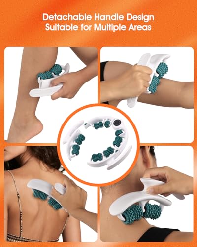 Anti Cellulite Massage Tool - Ergonomic Cellulite Remover for Legs and Arms with Detachable Handles - Smooth-Glide Lymphatic Drainage Massager for Boost Confidence and Tightened Skin(Green) - color: Green