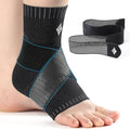 NEENCA Compression Ankle Sleeve with Removable Figure-8 Strap - color: Black, size: Medium