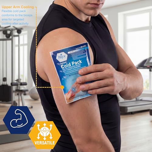 MED PRIDE Instant Ice Bags for Injuries, Disposable First Aid Cold Compress, Swelling, Pain Relief, Sprains, Toothache (5x6 Inch (Pack of 24) Clear) - size: 5 X 6 Inch (Pack of 24)
