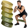 Fabric Resistance Bands for Working Out, 5-Band Set for Legs and Glutes - color: Green