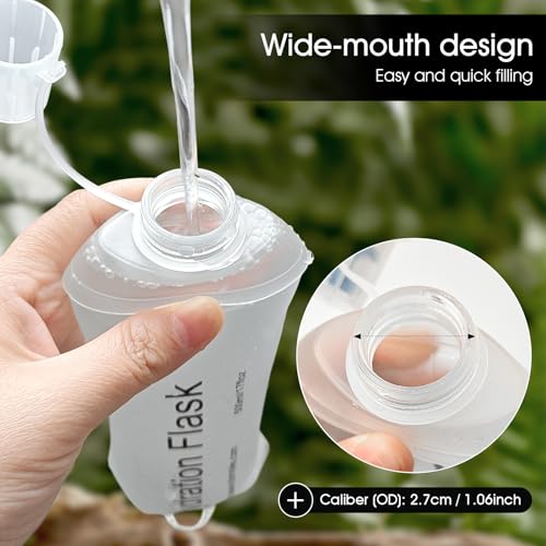 GUYI GYGYL Soft Flask Collapsible Water Bottle for Sports, 500ml White 2pcs - color: 2Pcs 500ml White