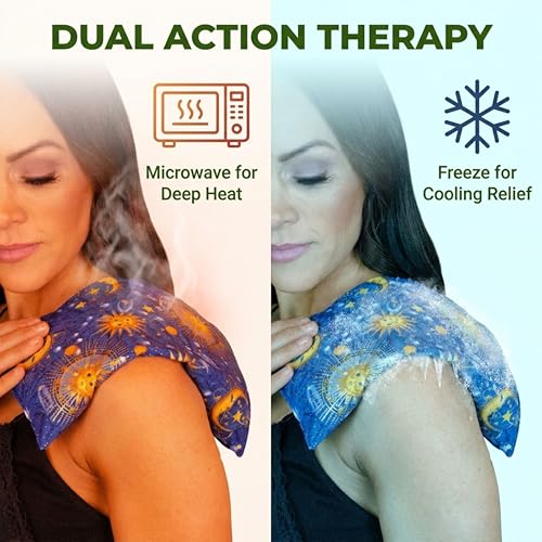 Basic Herb Pack Heating Pad, Indigo - size: 1 Pack, style: Celestial Indigo