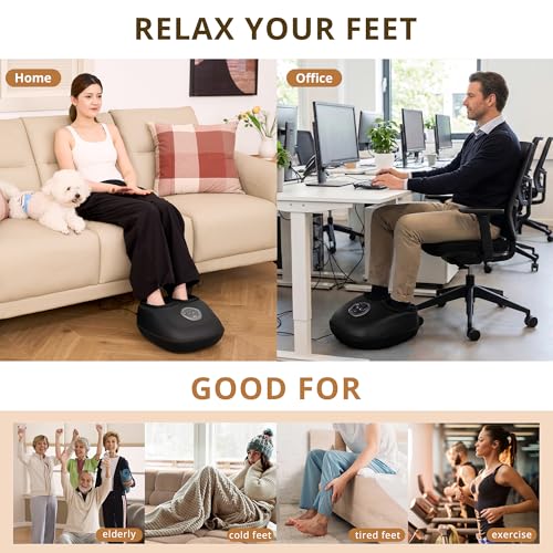 Mynt Shiatsu Foot Massager with Heat FSA Eligible HSA 2026 Upgraded - color: Black
