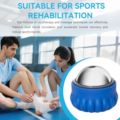 iECO Massage Ice Roller Ball Cold & Heat Therapy Plantar Fasciitis Roller - color: Blue
