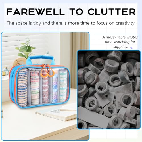 Washi Tape Organizer Box Washi Tape Roll Tape Storage Bag with Compartments
