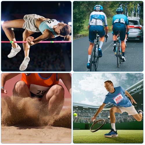 PATIKIL Tearproof Running Bib Numbers, Wheat Ears Waterproof Race Competitor Numbers with Safety Pin for Marathon Sports Game Competition Runner - style: 51-100