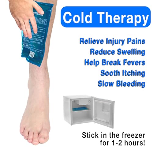 Fittest Pro Gel Ice Pack for Hot Cold Compress, Gel Ice Packs for Injuries, Reusable, Soft Ice Packs for Injuries Reusable, Injury Ice Pack - style: Standard