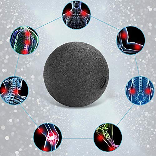 Yoga Massage Ball, Relax Muscles Soft Foam Roller Ball with High Density Foam Structure for Massaging Muscles for Adults for Exercises(Black, 8CM Single Ball)